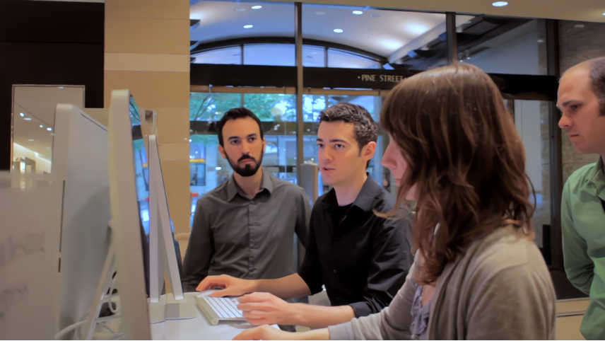 The Team developing on the store floor